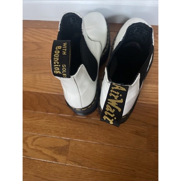 Unisex Dr. Martens 2976 Quad Chelsea‎ Boots White Size 10M/11L - Picture 6 of 9